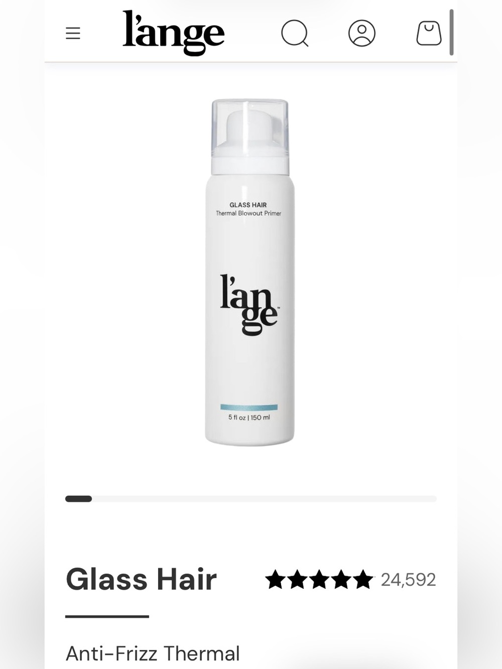 L'ange Glass Hair Thermal Blowout Primer - White with Teal Accent
